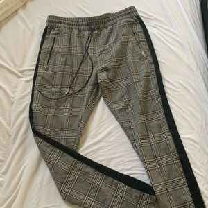 Plaid striped pants